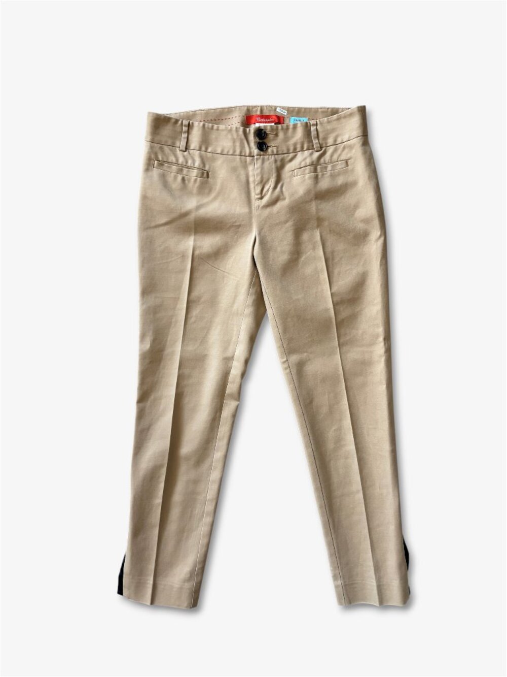 Anthropologie Cartonnier Charlie Ankle Pants Khaki Tailored Chino Preppy Size 2